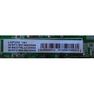 MAIN PARA TV TCL / NUMERO DE PARTE GLE950651C / 40-MT2700-MAB2LG / MT27 / V8-OMT2705-LF1V048 / V8-0MT2705-LF1V048 / 08-MT27S07-MA200AA / 08-SS32TML-LC246AA / 08-MT27S04-MA300AA / MODELO L32F3300