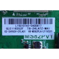 MAIN FUENTE (COMBO) PARA TV / NUMERO DE PARTE T8-24LATZ-MA1 / GLE118352F / TP.MS18VG.PB77 / MS82PVT / L15010143 / 02-SHY82V-CYLA01 / V8-MS82PLA-LF1V320