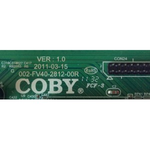 MAIN / COBY 002-FV40-2812-00R / 002-FV40-2812-00R VER:1.0 / MODELO TFTV4025 / PANEL LTA400HM17	