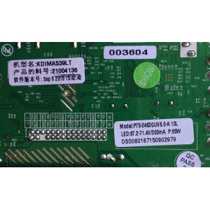 MAIN / TCL KDIMA539LT / P75-3463GUV6.0-A / 21004136 / P75-3463GUV6.0	
