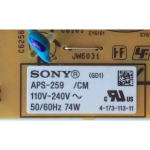 FUENTE DE PODER / SONY 1-474-204-42 / 147420442 / 1-881-518-11 / APS-259 / 173159711 / SUSTITUTA 1-474-204-41 / MODELO KDL-22BX300	