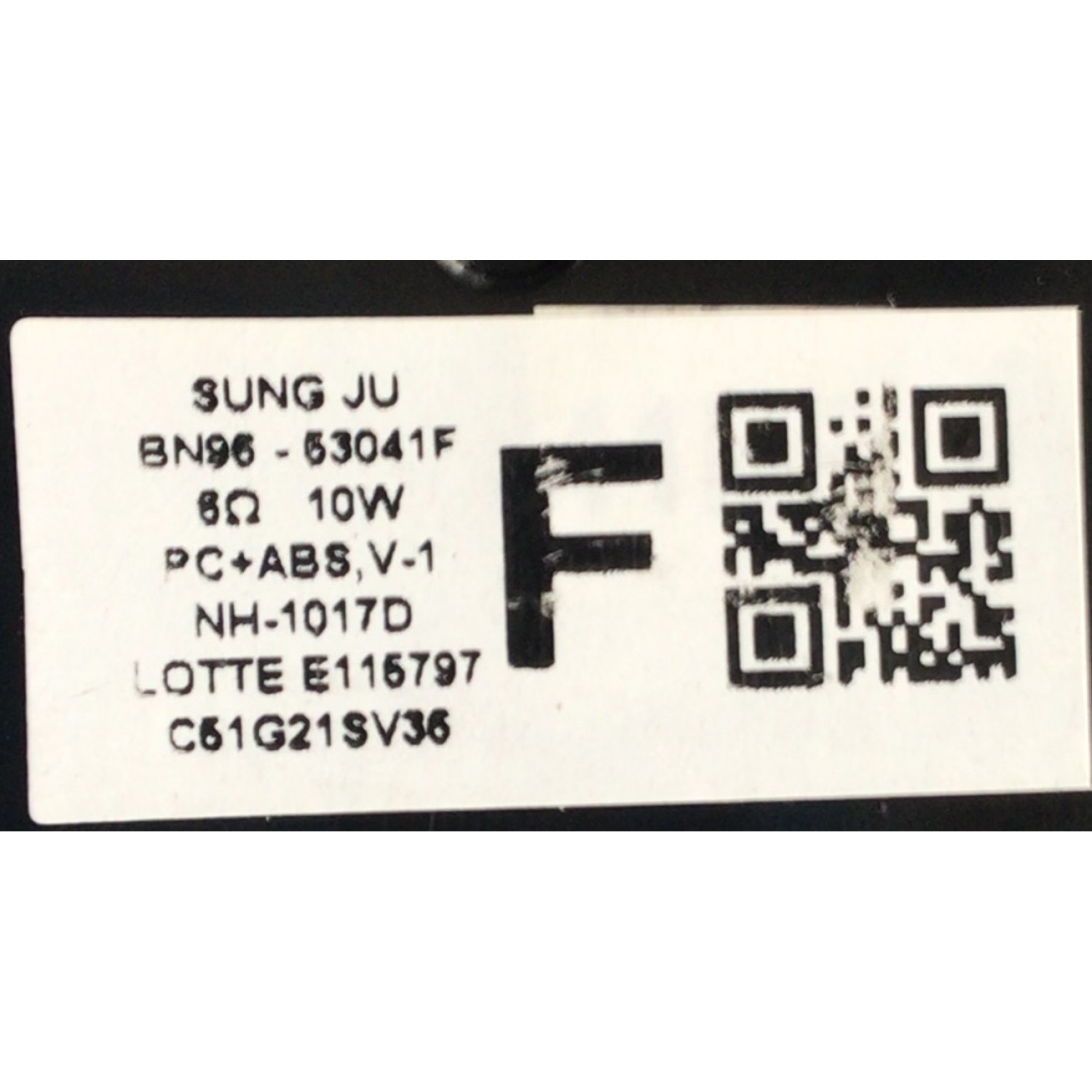 KIT DE BOCINAS (2PZS) SAMSUNG / NUMERO DE PARTE BN96-53041F / 6Ω 10W ...