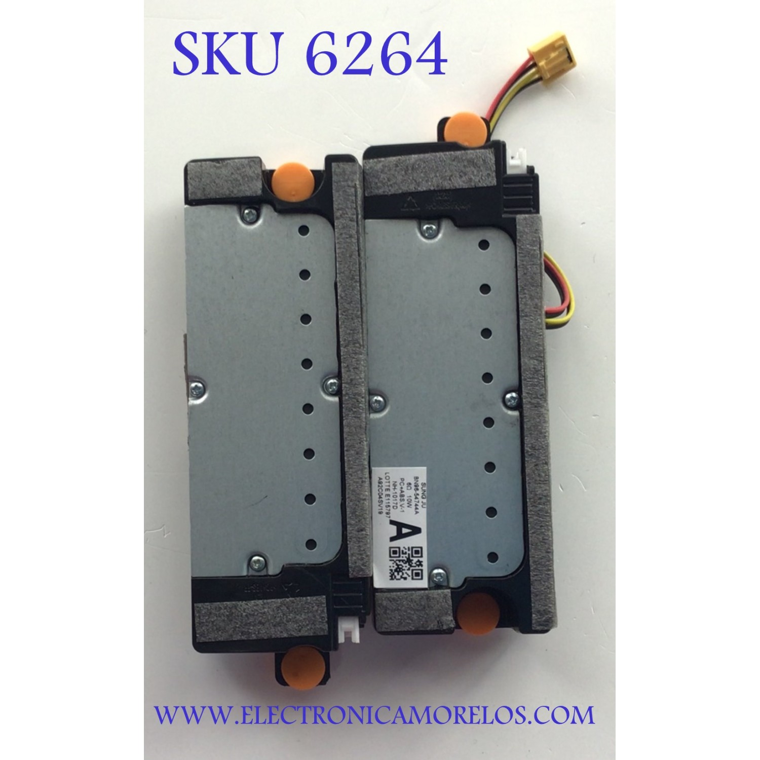 KIT DE BOCINAS (2PZS) SAMSUNG / NUMERO DE PARTE BN96-54744A / 6Ω 10W ...