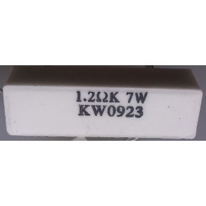 LOTE CON 5 PIEZAS DE RESISTOR DE POTENCIA 1.2 ΩK 7W	