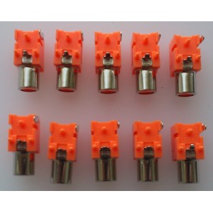 LOTE CON 10 PIEZAS / JACK PARA A/V / COLOR NARANJA	