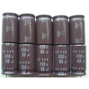 LOTE DE 10 PIEZAS DE FILTROS DE 450V / 68µf / 105℃	