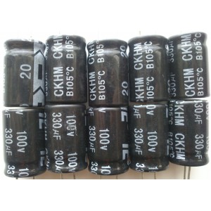 LOTE DE 10 PIEZAS DE FILTROS DE 100V / 330µf / 105℃	