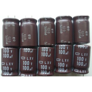 LOTE DE 10 PIEZAS DE FILTROS DE 100V / 100µf / 105℃	