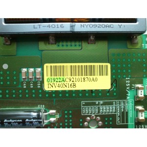 BACKLIGHT INVERSOR SAMSUNG LJ97-01922A / SSI400_16T01  / MODELO TOSHIBA 40RV525R