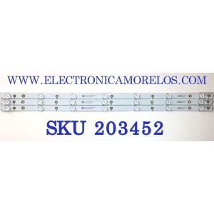 KIT DE LED'S PARA TV VIZIO ((INCOMPLETO SOLO 3 PIEZAS)) / NUMERO DE PARTE GJ-2K16-D2P5-315-D407-V1.2 / GJ-2K16 D2P5-315 D407-V1.2 / 210BZ07D043535C04D / ECLABRS2U500 / PANEL HV320FHB-N00 / MODELOS E32-D1 / D32-D1  LTTUUEAS / D32F-F1