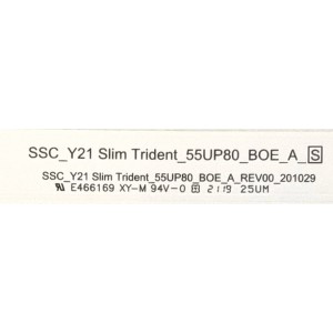 KIT DE LED'S PARA TV LG ( 7 PZ ) / NUMERO DE PARTE EAV65018401 / SSC_Y21 SLIM TRIDENT_55UP80_BOE_A / PANEL NC550TQG-ABKH1 / MODELO 55UP8000PUA / 55UP8000PUR