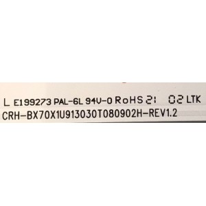 KIT DE LED'S PARA TV HISENSE QLED ((8 PIEZAS)) / NUMERO DE PARTE SVH700A31 / HD700X1U91-L1 / CRH-BX70X1U913030T080902H-REV1.2 / 23682000 / PANEL HD700X1U91-L1 / DISPLAY CV700U2-T01 REV:02 / MODELOS 70A6H / 70A6G / 70A65H / 70A61G / 70A6G3 / 70H6570G