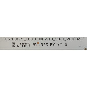 KIT DE LED'S PARA TV ((8 PIEZAS)) / NUMERO DE PARTE 4C-LB5504-HR / 4C-LB5505-HR / GIC55LB125_LED3030F2.1D_V0.4_20180717 / GIC55LB125_LED3030F2.1D_V0.4_20180717 / PANEL LVU550ND1L / MODELOS 55S405 / 55S401THAA / 55S405LEAA / 55S405TJAA / 55S405TJAA