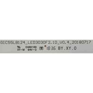 KIT DE LED'S PARA TV ((8 PIEZAS)) / NUMERO DE PARTE 4C-LB5504-HR / 4C-LB5505-HR / GIC55LB125_LED3030F2.1D_V0.4_20180717 / GIC55LB125_LED3030F2.1D_V0.4_20180717 / PANEL LVU550ND1L / MODELOS 55S405 / 55S401THAA / 55S405LEAA / 55S405TJAA / 55S405TJAA