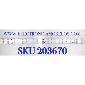 KIT DE LED'S PARA TV SHARP ( 3 PZ ) / NUMERO DE PARTE LB39600 / 20190307 / 1205626 / PANEL U400HJ6-PE1 / MODELO LC-40LB601U
