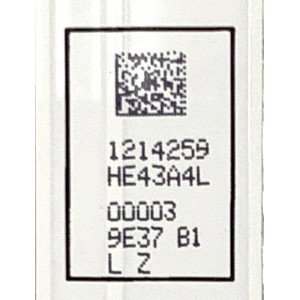 KIT DE LED'S PARA TV HISENSE ( 3 PZ ) / NUMERO DE PARTE LB4305 / LB43058 V0 / 20190413 / LB_JHD425V1F51-T0 / E469119 / PANEL JHD425V1F51-T0L1\S0\GM\ROH / MODELO 43H4030F1