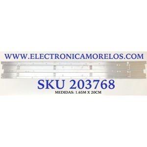 LED PARA TV SAMSUNG QLED / NUMERO DE PARTE S1Q7-750SM0-R0 / BN61-17496A1 / BN96-52601A / Y21 75Q60A/AU8.5K/AU8K / BN61-17496A002 V384 / PANEL CY-QA075HGEV1H / MODELOS QN75Q60 / QN75Q6D / QN75Q60AAFXZA BA02 / QN75Q6DAAFXZA BA02 / (MEDIDAS 1.65M x 20CM)