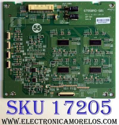 LED DRIVER / SONY LJ97-00011B / ST550RD-S01 / 011B / ST550RD-S01 REV:1.0 / PANEL FQLR550LT1 / A-1853-361-A / MODELO KDL-55HX850