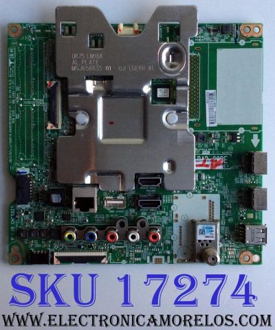 MAIN PARA TV LG 4K UHD HDR SMART TV / NUMERO DE PARTE EBT65203803 / EAX67872804 / EAX67872805 / PANEL NC750DQE-AAGR1 / MODELO 75UK6570PUB / 75UK6570PUB.BUSWLOR