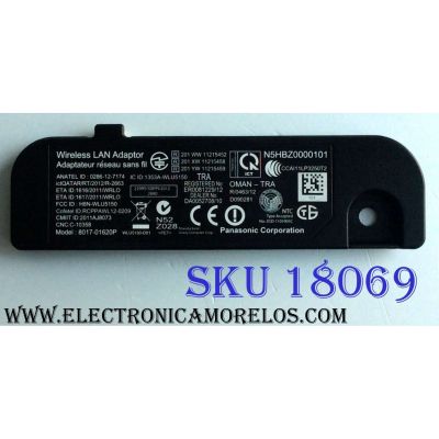 ADAPTADOR DE LAN INALÁMBRICO / PANASONIC N5HBZ0000101 / 8017-01620P / 0286-12-7174 / MODELOS TC-L42E6H / TC-P42S60 / TC-L47ET60 / TC-L50E60E / TC-L50ET60 / TC-P50ST60 / TC-P55S60 / TC-P55VT60 / TC-L55ET60 / TC-P60VT60 / TC-P60ST60 / TC-P65S60 / TC-P65ZT60