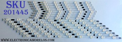 KIT DE LED´S PARA TV (16 PIEZAS) / SAMSUNG BN96-25308A / BN96-25309A / 2013SVS476F / 130212 / BN41-01971A / BN96-25337A / PANEL CY-HF460CSLV1H / MODELOS UN46F6350 / HG46NB670 / HG46NB677 / HG46NB678 / UN46F5500 / UN46F6400 / UN46F6800 / UN46F6300