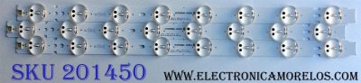 KIT DE LED´S PARA TV (3 PIEZAS) LG HC500DQN-VCUR/L / SSL50UK63/65 / SSL50UK63/65_INX_25mm2.3P1_20171120 / T4DB / 25X3B / EAJ64451101 / INX / 50076 / EAJ6 4451 101 / PANEL NC500DQE-VXGR2 / MODELOS 50UK6500AUA / 50UK6500AUA BUSJLOR