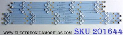 KIT DE LED'S PARA TV (10 PIEZAS) / INSIGNIA LB55135 V1_01 / E349386 / LB55135 V0_01 / 81075 / 2E59800000LE / 210BZ05DLB33MBM00L / 210BZ04DRB33MBM00L / PANEL TPT550U2-D072.L REV:S02B / MODELO NS-55DF710NA19