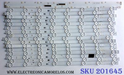 KIT DE LED'S PARA TV (16 PIEZAS) / VIZIO LB55133 / 0981-0108-HD01 / 09810108HD01 / E466169 / E349376 / LB55133 V0_02 / PANEL T550QVN05.6 / MODELO M55-F0 LAUAWZKU