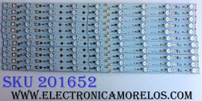 KIT DE LED'S PARA TV (11 PIEZAS) / TCL TMT_55S4600 / TMT_55S4600_3030C_9S1P REV.V4 / E312177 / 006-P2K2106A / 4C-LB5509-YH5 / QE6XZY / PANEL LVF550SD2L / MODELOS 55FS4610R / 55FS4610RTEAA / 55FS4610RTBAA