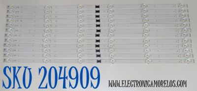 KIT DE LEDS ORIGINAL PARA TV SONY 12 PIEZAS / NUMERO DE PARTE LB6509P / LB6509P V0_02 / 8881A / 6509P00001 / 3F496 / Y131N / PANEL YLEM065CCU11 / DISPLAY T650QVN07.K / MODELO K-65S30C / K65S30C