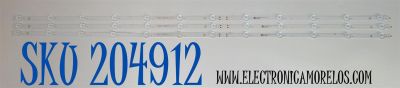 KIT DE LEDS ORIGINAL PARA TV RCA 3 PIEZAS / NUMERO DE PARTE 30355012001D / LED55D12A-ZC62AG-03D / 210919BF2 / 5500M015 / MODELO RTRU5529-CA
