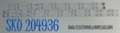 KIT DE LEDS ORIGINAL PARA TV SAMSUNG 4 PIEZAS / NUMERO DE PARTE BN96-58285A / BN96-58284A / JL.D500G1330-408AL-M_V10 / JL.D500G1330-408AR-M_V10 / 58285A / 58284A / PANEL CY-BD050HGJV1H / CV500U3-L01 / BN96-51685A / MODELO UN50DU6900F UN50DU6900FXZA GA05
