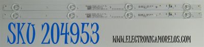 KIT DE LEDS ORIGINAL PARA TV ONN 2 PIEZAS / NUMERO DE PARTE MS-L6491 / MS-L6491 V1 / LB-C240-G5C1-Z-4-12-W-N-1A / M240 A5 C H 3L / PANEL C240Y24-G5 / DISPLAY PT236AT05-1 VER.1.0 / MODELO 100012590 24"
