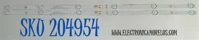 KIT DE LEDS ORIGINAL PARA TV ONN 2 PIEZAS / NUMERO DE PARTE 30332006002DSQYN / LED32D06-ZC22AG-03DSQ / 250318AD05 / 32000M16H / PANEL V320BJ9-Q01 / DISPLAY V320BJ9-Q01 REV.C1 / MODELO 100012589 32"