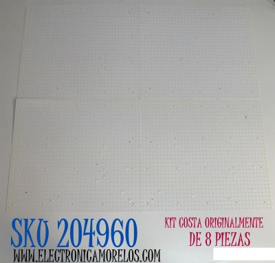 KIT DE LEDS ORIGINAL PARA TV SAMSUNG 8 PIEZAS / NUMERO DE PARTE BN97-21329A / BN41-03119A / BN41-03119 / 21329A / BN41-03119A-KBT / DFVC2421 / 23Y 65Q90C / PANEL CY-TD065RMAV2H / DISPLAY T650QVN08.T / BN96-57566A / MODELO QN65QN90D / QN65QN90DDFXZA AB01