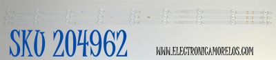 KIT DE LEDS ORIGINAL PARA TV ONN 3 PIEZAS / NUMERO DE PARTE 30350009208D / 30350009207D / LED50D09B-ZC62AG-02D / LED50D09A-ZC62AG-02D / 50000M84 / 50000M83 / DISPLAY HF500QUB-F20 / MODELO 100012585 50"