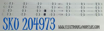 KIT DE LEDS ORIGINAL PARA TV LG 4 PIEZAS / NUMERO DE PARTE LC50490074A / LC50490075A / LEDAZ_50UA75_A_TYPE_REV00_240605 / LEDAZ_50UA75_B_TYPE_REV00_240605 / 50HKC / PANEL NC500DQG-VHPH1 / DISPLAY PT500GT04-9 / MODELO 50UA7700AUA / 50UA7500PSA