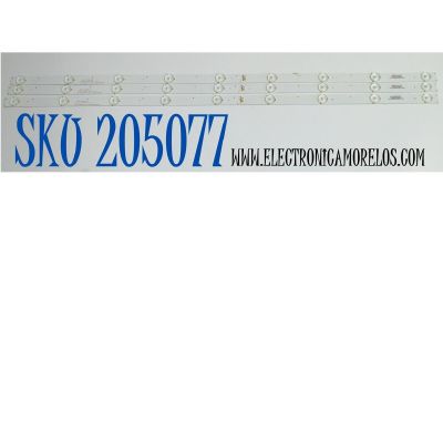 KIT DE LEDS ORIGINAL PARA TV ONN 3 PIEZAS / NUMERO DE PARTE 6501L771000010 / 12-40C3X9-771.3X17-3528-170810 / 23010403900020 / 8149010040005 / YF-A12M004HJED-0001 / PANEL K550WDGF / DISPLAY LC550EQC (SM)(A4) / MODELO 100012586 55"