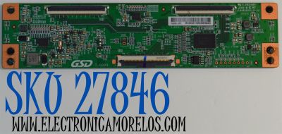 T-CON ORIGINAL PARA TV ROKU SELECT SERIES / NUMERO DE PARTE T43UHD-IVP1 / GSD-T-0009 / J184058A0F-A-46 / ER110015011102HCA / DISPLAY V430DJ1-Q01 REV.D2 / MODELO 43R4AX / 43R4A4