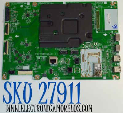 MAIN ORIGINAL PARA TV LG 4K UHD HDR SMART TV / NUMERO DE PARTE EBT66946901 / EAX69803404 / EAX69803404(1.0) / 66946901 / PANEL AC770AQL / MODELO OLED77B2AUA / OLED77B2AUA.DUSQLJR