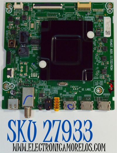 MAIN ORIGINAL PARA TV HISENSE 4K UHD HDR ROKU TV / NUMERO DE PARTE 342319 / RSAG7.820.11722/ROH / 65A51HUR / N240451 / PANEL HD650H1U73-T0LB6 / DISPLAY HV650QUB-F72 REV.2.0 / MODELO 65R6E4