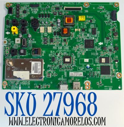 MAIN ORIGINAL PARA TV LG / NUMERO DE PARTE EBU66225501 / EAX69068301 / EAX69068301(1.0) / 66225501 / PANEL HC320DXN-ABSL3-2145 / DISPLAY HV320WHB-F7D / MODELO 32LT572MBUC / 32LT572MBUC.BUSELJM