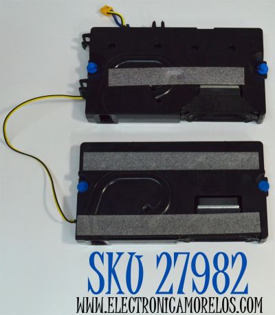KIT DE BOCINAS ORIGINAL PARA TV SAMSUNG 2 PIEZAS / NUMERO DE PARTE BN96-49998B / B80F2BJ08 / BN9649998B / MODELO UN55TU7000FXZA / UN55TU700DFXZA / LH55BETHLGFXGO