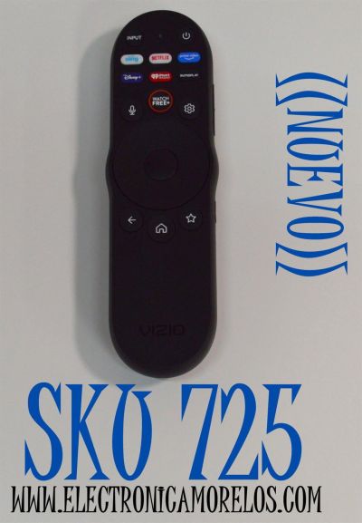 CONTROL REMOTO ORIGINAL NUEVO PARA SMART TV VIZIO / CON COMANDO DE VOZ / NUMERO DE PARTE XRT270 / 2AVQK-XRT270 / 00111200166 / A03B016F28F4 / MODELO V4K86C-0804 / P6509-J01 / V506-J09 / D40FM-K09