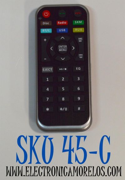 CONTROL REMOTO PARA UN RECEPTOR DE DVD/CD CON PANTALLA TACTIL PARA AUTOMOVIL / MARCAS COMPATIBLES SOUNDSTREAM/POWER ACOUSTIK / MODELO VRN-65HXB / VRN-65XHBV2 / VR-1032XB / VRN-63HB / VRCPAA-7D / VRCPAA-106 / CPAA-70D / CPAA-70M / PD-1032B / PH620SXMB