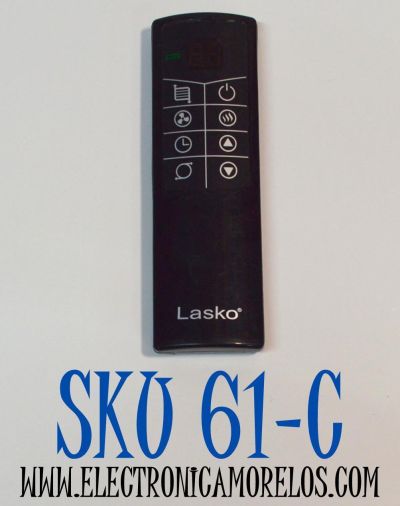 CONTROL REMOTO ORIGINAL LASKO PARA UN CALENTADOR/CALEFACTOR CERAMICO DE TORRE / NUMERO DE PARTE CC23155 / FH500 / 2033623 / 2033628 / 2033624A / MODELO CC23155 / CC23160 / CC23161 / CC23630