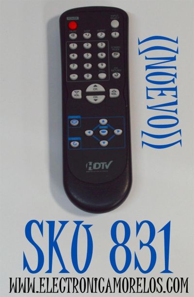 CONTROL REMOTO ORIGINAL NUEVO EMERSON PARA TELEVISORES DE HDTV / NUMERO DE PARTE NF601UD / NF604UD / COMPATIBLE CON VARIAS MARCAS Y  MODELOS / CUENTA CON BOTONES DEDICADOS PARA FUNCIONES DE TV / DTV /  MODELO LC200EM8 / LC155SC8 / LC195EM9 / ELC320M9