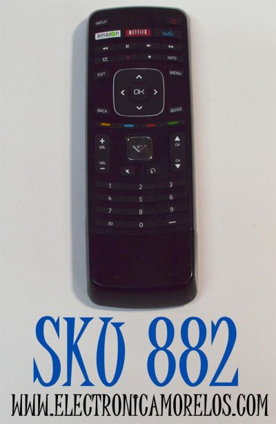 CONTROL REMOTO ORIGINAL PARA TV VIZIO / NUMERO DE PARTE XRV1TV-3D / YY-506 / XRT112/XRT500 / 0980-0306-0922 / MODELO E420i A1 / E500i-A0 / E420i A0 / E701i A3 / M420KD / E470i A0 / E601i-A3 / E500i-A1 / M322I-B1 / M422I-B1 / M492I-B2 / CUENTA CON TECLADO