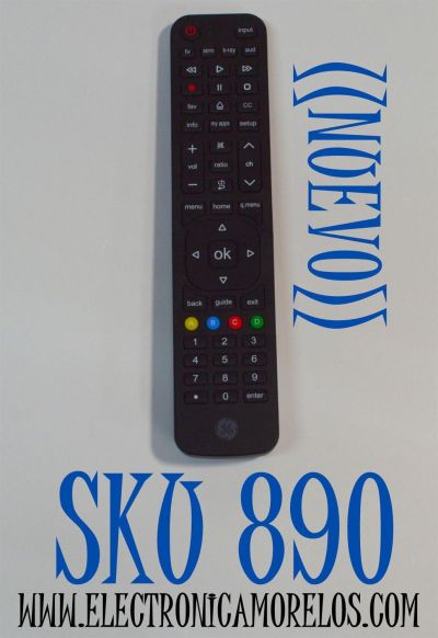 CONTROL REMOTO ORIGINAL NUEVO GE ULTRA PRO PARA OPERAR HASTA 4 COMPONENTES DIFERENTES  INCLUYENDO TV/BLU-RAY/DVD / RECEPTORES DE CABLE/SATELITE / BARRAS DE SONIDO / DISPOSITVOS DE STREAMING / COMPATIBLE CON VARIAS MARCAS / NUMERO DE PARTE 57818 / 67209