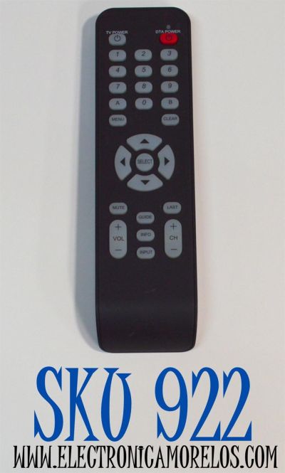 CONTROL REMOTO ORIGINAL DTA PARA CONTROLAR TANTO LA CAJA DE CABLE COMO LAS FUNCIONES BASICAS DEL TELEVISOR / COMPATIBLE CON LAS CAJAS DE CABLE TIME WARNER CABLE / NUMERO DE PARTE RCSRC2843001 / RC2843001/01B / RC2843004 / RC2843001 / RC2843004/01B